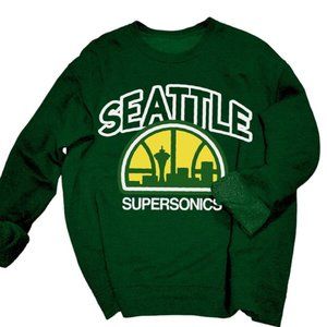 Seattle Supersonics Crewneck Sweatshirt VTG Style | Sonics NBA Basketball S-XL